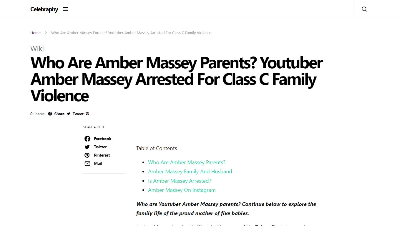 Who Are Amber Massey Parents? Youtuber Amber Massey Arrested For Class ...